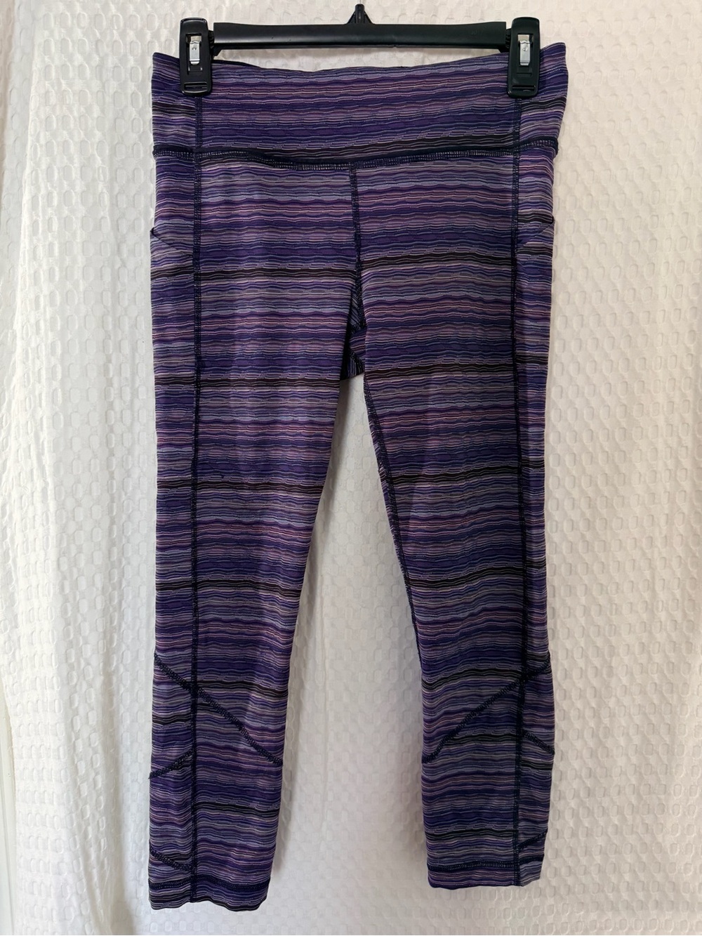 Lululemon Pace Rival Crop Space Dye Ultra Violet Naval Blue Leggings 6